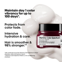 L'Oréal Professionnel Vitamino Color Spectrum Rinse Off Hair Mask 250ml, For Coloured Hair, With Ferulic Acid + Citric Acid, Stronger & Smoother Hair, Conditioner Treatment
