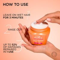 L'Oreal Paris Elvive Dream Lengths Hair Mask, Nourishing & Strengthening Treatment, Enriched with Castor Oil, For Long, Damaged Hair 300ml