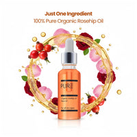 PURE Spa Skincare Organic Cold-Pressed Rosehip Oil – Fades Scars, Fine Lines & Dark Spots – Brightening, Nourishing & Anti-Ageing Face & Body Oil – Pure, Natural & Vegan – 30ml