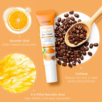Trendyfave Vitamin C Turmeric Eye Cream Anti Aging, Under Eye Cream for Dark Circles, Eye Cream For Dark Circles And Puffy Eyes, Turmeric Cream For Even_Skin Tone,Moisturizing,Smooth Fine Lines - Travel Size