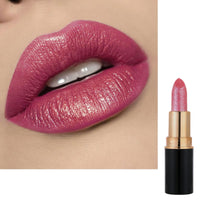 LYNTYAOU Pink Shimmers Lipstick, Silver Red Color Lip Stick, Pearl Nude Glitter Bright Lips Balm for Women, Smooth Full Coverage Lipsticks, Longlasting Pearlescent Silky High Pigment Lipgloss