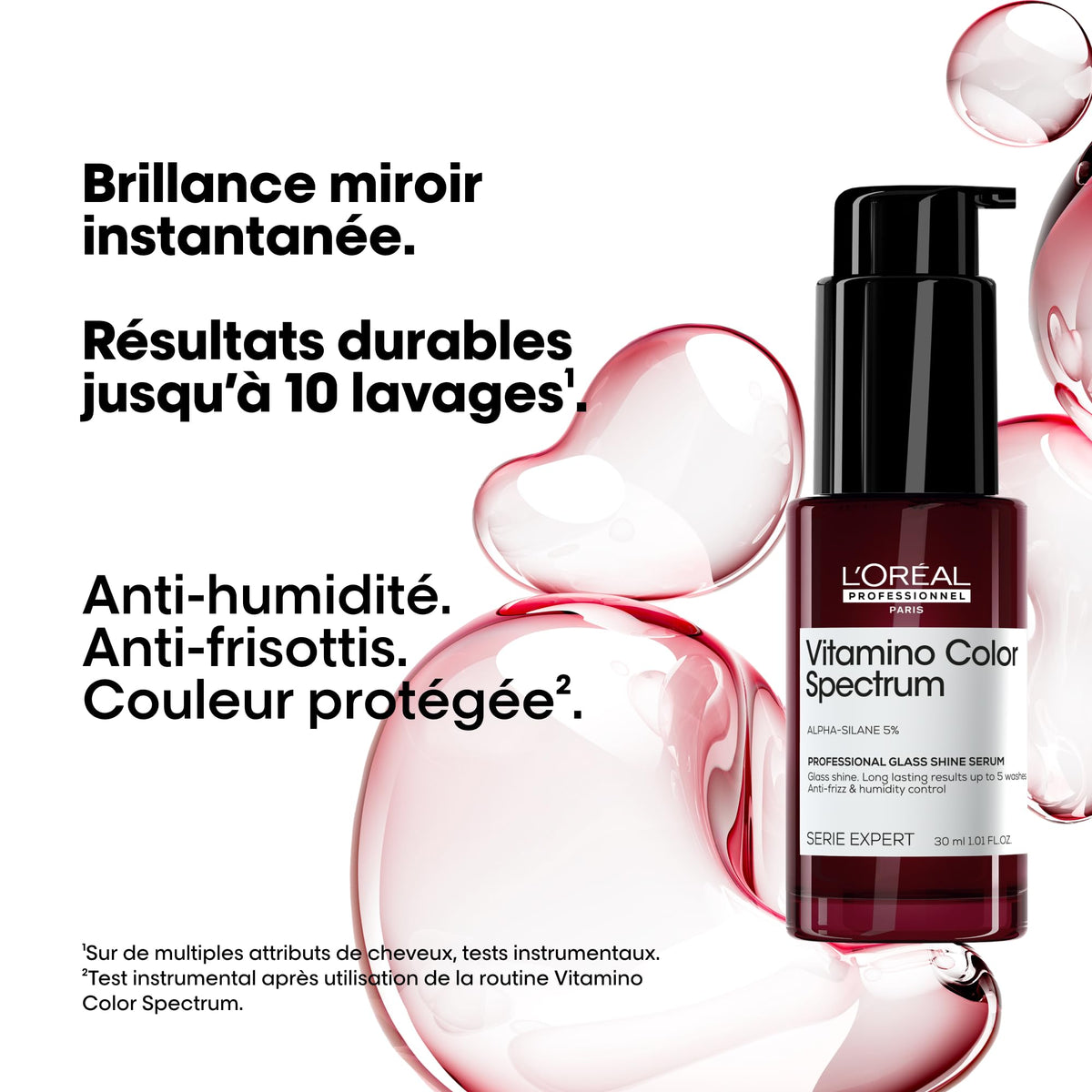 L'Oréal Professionnel Paris L'Oréal Professionnel Glass Shine Serum, Concentrated Serum Mirror, Protects & Provides Intense Shine, Vitamino Color Spectrum, 30ml