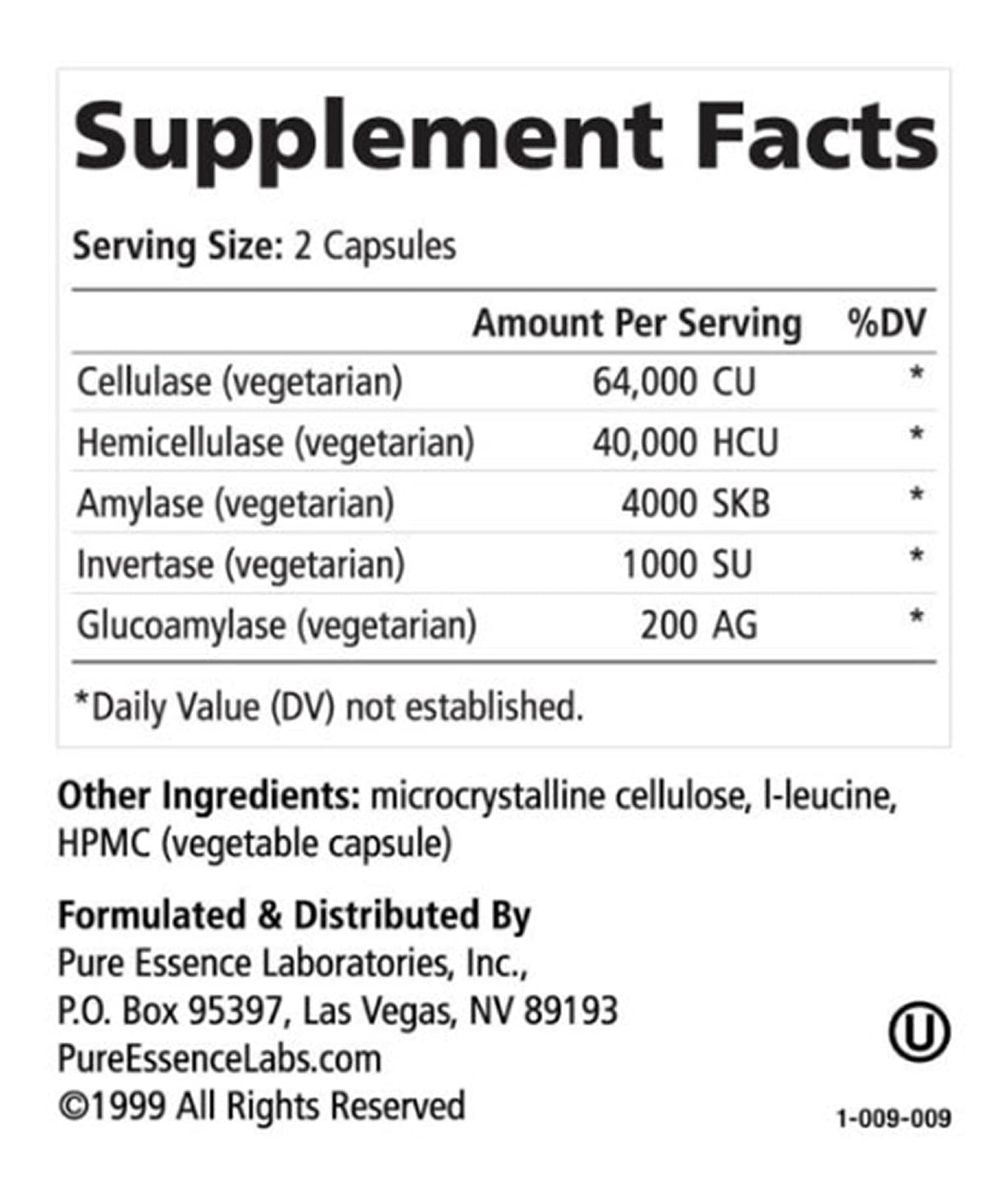 PURE ESSENCE LABS Pure Essence, Candex, Yeast Management System, 120 Veggie Caps