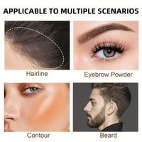 Ruojiar Double Ended Hair Color Stick,Root Cover Up Stick,Hairline Powder Sti/ck,Hair Shadow Powder,Instant Hair Loss Concealer for Thinning Ha/ir,Portable Design for Hairline & Beard,Water Resistant(Black)