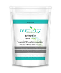 Devil's Claw 2200mg Joints Aches Support Supplement by Nutrivity 30 Capsules