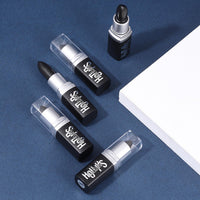 GEEWHILE Black Lipsticks for Women Long Lasting ighly Pigmented Black Lipstick Matte Lightweight Moisturised Lip Gloss, Black Lipstick for Halloween Cosplay