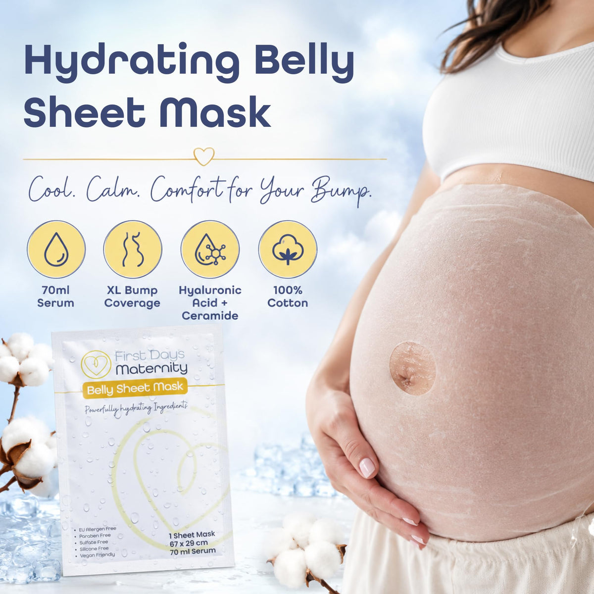 First Days Maternity Supplies First Days Maternity Belly Sheet Mask Mum to Be Pregnancy Gift