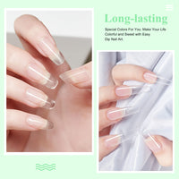 Honey Joy 28g/Box Fine Dipping Powder French Manicure Foundation Colors Pink and White Dip Powder Nails,No UV Led Cure,1oz per box,Clear…