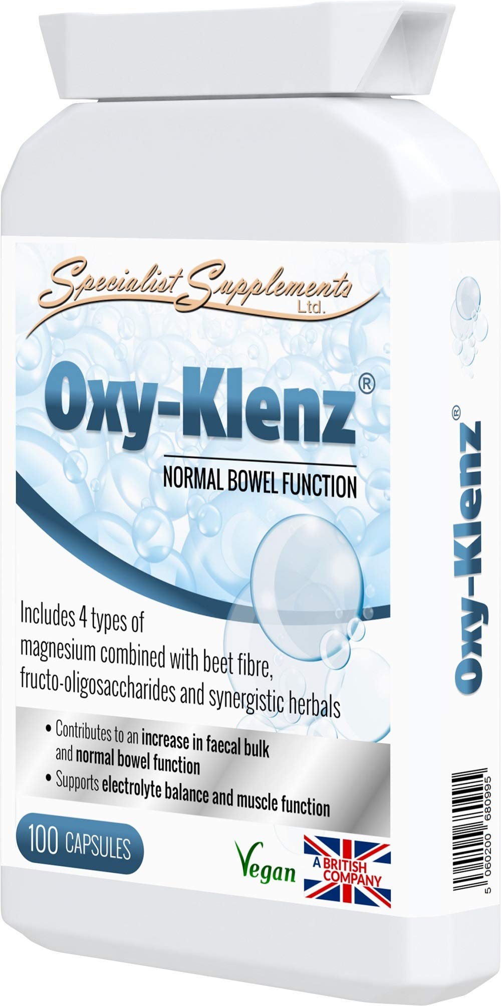 Specialist Supplements Oxy-Klenz Healthy Bowel Function 100 Capsules (Pack of 2)