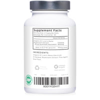 Lions Mane Supplement High Strength - Premium Organic 8:1 Mushroom Extract from Fruiting Body - 120 Capsules, 60 Day Supply - No Fillers