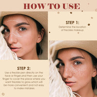 Mikloven 2-in-1 Freckle Stamp & Liquid Eyeliner Pen – Waterproof & Smudge-proof, Fine Tip Marker for Natural Lifelike Freckle Makeup & Defined Eye Look, Gentle & Skin-Friendly (Medium Brown-1PCS)