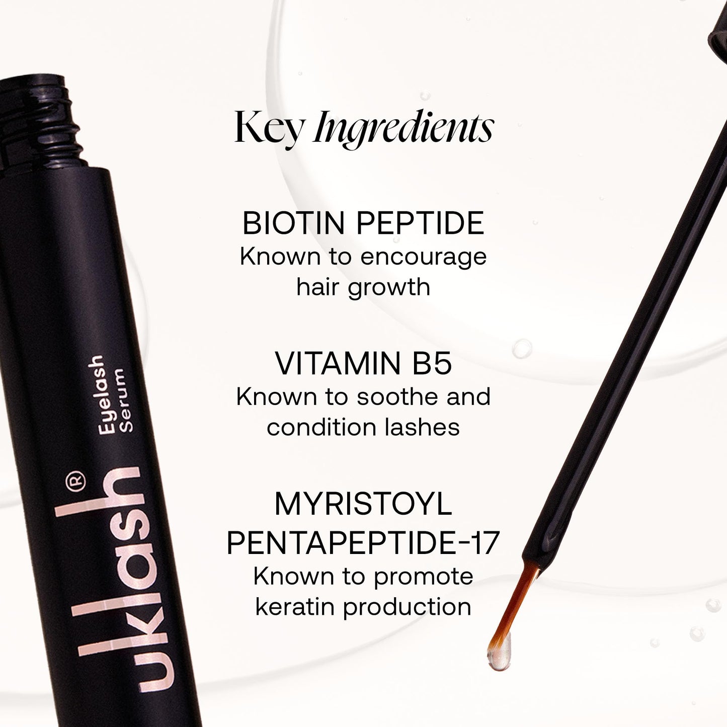 UKLASH Eyelash Growth Serum For Longer & Fuller Lashes - 3ml. Clinically Proven Formula for Naturally Longer Lashes and Extensions. Vegan & Cruelty-Free