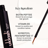 UKLASH Eyelash Growth Serum For Longer & Fuller Lashes - 3ml. Clinically Proven Formula for Naturally Longer Lashes and Extensions. Vegan & Cruelty-Free