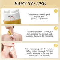 AH-8 Firming Neck Cream, Neck Firming Creams Contain Hexapeptide, Tighten and Lift Neck Cream with Double Roller Massage, Reduces Wrinkles, Fine Lines & Double Chin, Moisturizing and Nourishing