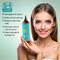 Botanic Hearth Argan & Biotin Hair Oil - 6.7 fl oz - Strengthening and Nourishing Hair Treatment for Thicker, Fuller-Looking Hair - Paraben Free - For All Hair Types