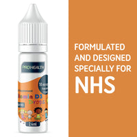 PROHEALTH Certified Preservative-Free Vegan Vitamin D3 Drops for Infants & Children - Sugar-Free, All-Natural, NHS Approved (4-Month Supply, 3-Pack)