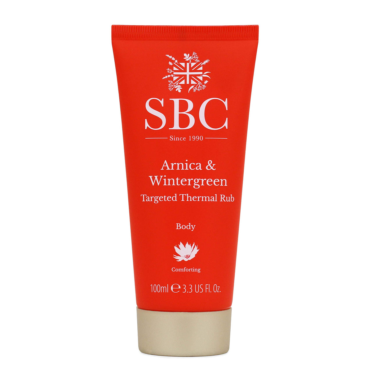 SBC Skincare Arnica & Wintergreen Targeted Thermal Rub 100ml - Warming Cream for Muscle Tension Relief