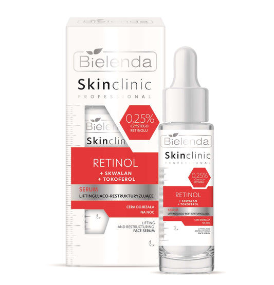 Bielenda Skin Clinic Professional 0.25% Retinol Lifting And Restructuring Night Serum for Mature Skin 30ml