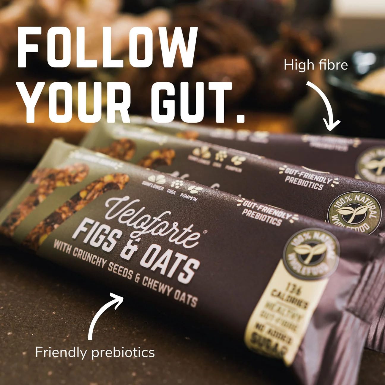 Veloforte Oat Snack Bars For Daily Health | Delicious, gut-healthy whole-food bars made with real fruits and seeds. Zero artificial ingredients, Zero added sugar | Variety | 12-pack