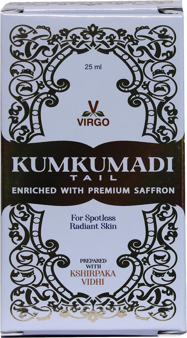 MAWANS Ayurveda’s Natural Kumkumadi Oil with Premium Saffron Herbal Made for Face & Skin 25ml - Early age wrintkles | Black spots | Pimples | Dull Skin | Uneven skin tone