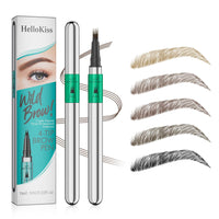 Oruagmel Eyebrow Pencil, Microblading Eyebrow Pen with 4 Fork Tip, Waterproof Eye Brow Pencil For Makeup, Precise Brush Create Natural Hair-Like Brows, Last All Day, Shaping, Defined (Dark Brown)