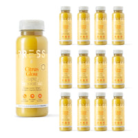 PRSS 100% COLD PRESSED PRESS Healthfoods, 12 x 250ml Citrus Glow Super Smoothie, Cold Pressed Immune Boosting Smoothie Containing Turmeric and Cayenne, Vegan Friendly