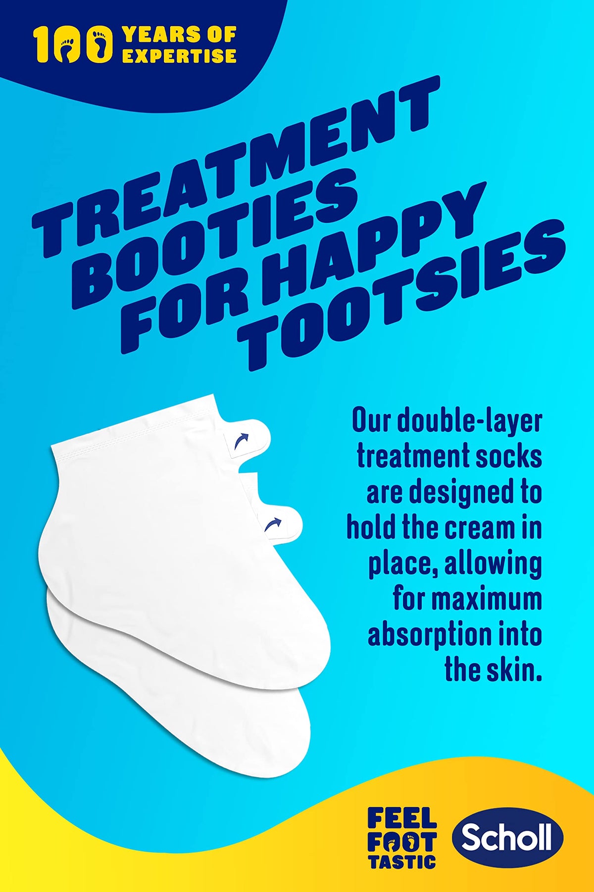 Dr. Scholl's Scholl Expertare Dry Skin Foot Mask - Nourishing Foot Mask with Coconut Oil, Urea, and Shea Butter - Up To 24-Hour Moisture for Dry Foot Skin - 6 Pairs of Foot Mask Socks