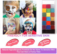 proamate Proamate Face Paints ,20 Colors Professional oil based Make Up Set Body Painting Washable for Art Exhibition Halloween Party Colsplay (20 Colors)
