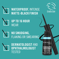 Rimmel London Exaggerate Waterproof Liquid Eyeliner, 2.5 ml, Black