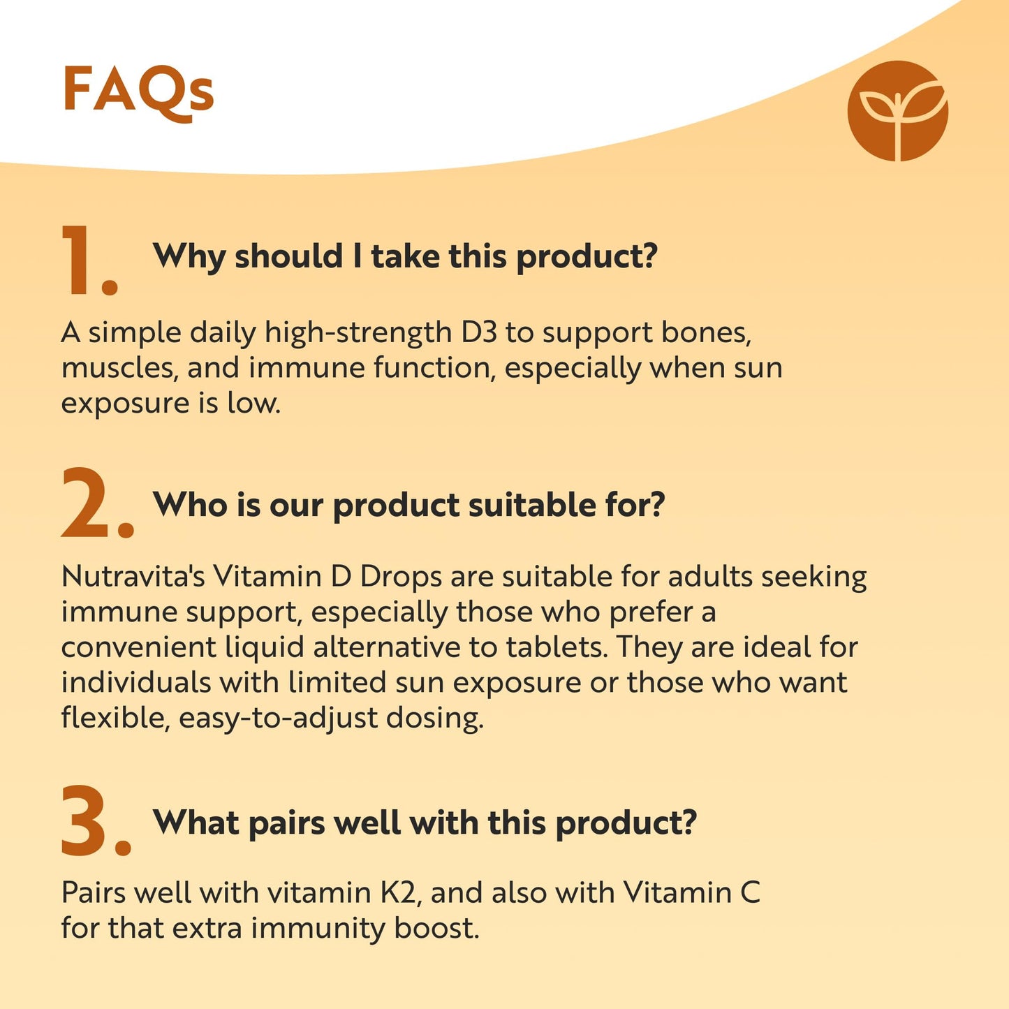 Nutravita Vitamin D3 Drops 60ml (2000 Drops) – Which? Best Buy 2025 - Vitamin D 1000IU per Drop – Flexible Dose of Liquid Vitamin D Supplement – Supports Bones, Immune System & Calcium Absorption