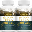 Rapsdayci Ultra Strength TUDCA (1200mg Per Serving), 120 Capsules - Tauroursodeoxycholic Acid, Liver Support Supplement, Enhances Proper Bile Production, Boosts Digestion and Immune System Support