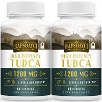 Rapsdayci Ultra Strength TUDCA (1200mg Per Serving), 120 Capsules - Tauroursodeoxycholic Acid, Liver Support Supplement, Enhances Proper Bile Production, Boosts Digestion and Immune System Support