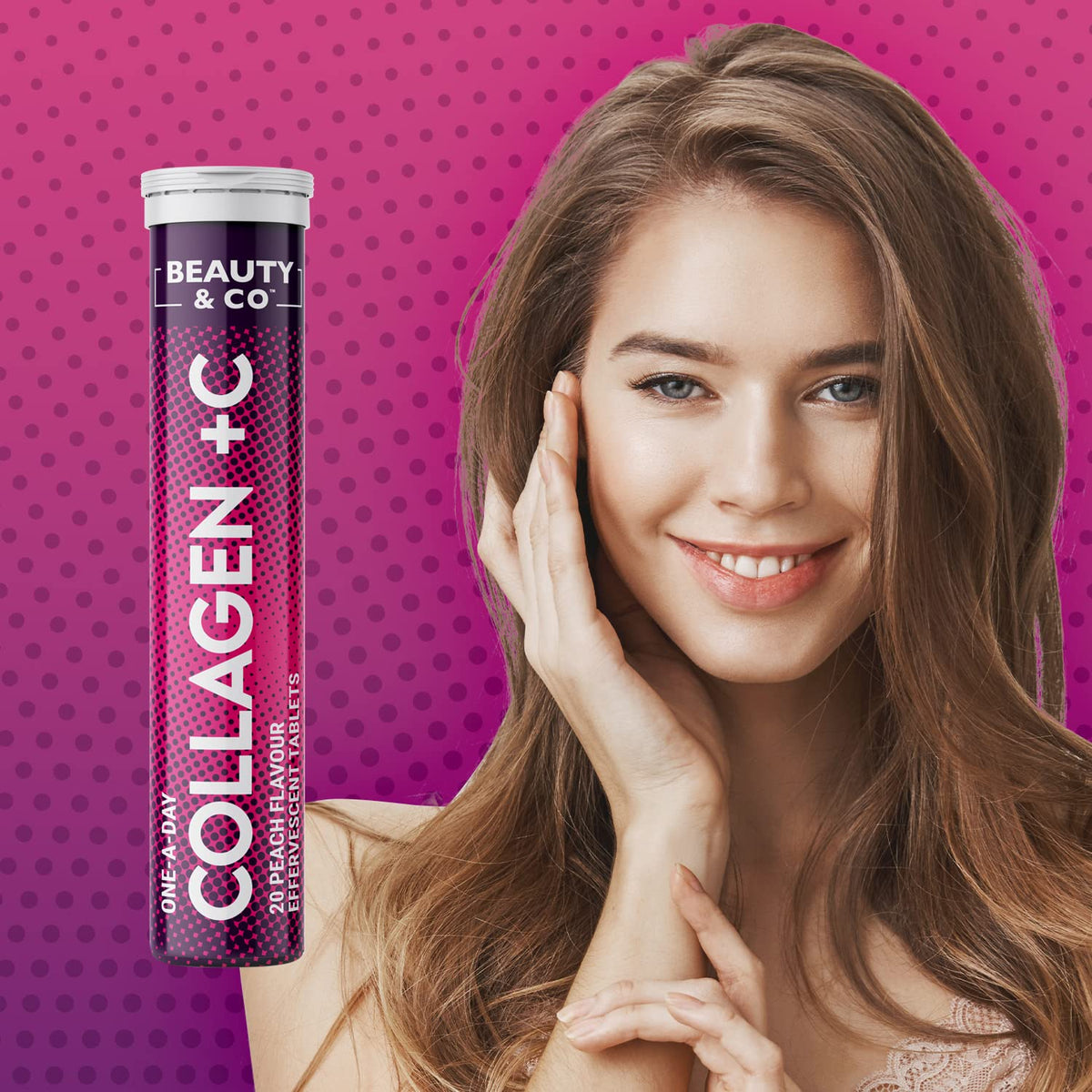 Beauty & Co Beauty&Co. Collagen Effervescent- Marine Collagen & Vitamin C Supplement - 500mg Per Tablet (6 Tubes)