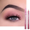 LYNTYAOU Rose Pink Eyeshadow Stick, Cream Eye Shadow Crayon Pencil, Shimmer Pearl Bright Color, Natural Glitter Eyeshadows Pen, High Pigmented Eyes Makeup Highlighter Eye Liner