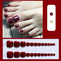 Generic Deep Red Glossy Toenail Polish for Women - Long-Lasting Solid Color Varnish with Smooth High-Shine Finish, Ideal for Weddings, Parties, and Daily Wear, Easy to Apply and Durable
