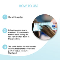 FRAMAR Dreamweaver Highlighting Comb Set, Rat Tail Hair Combs With Metal
