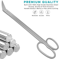 Sandbros Long Handled Toenail Clippers for Thick Nails, 19cm Angled Tip Long Handled Nail Scissors for Toenails, Heavy Duty Long Handled Toenail Scissors for Thick Nails, Podiatry Tools for Elderly, Back Pain