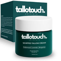 Tallotouch. Whipped Tallow Cream for Face & Body - 100% Grass-Fed Beef Tallow, Collagen, Shea Butter & Beeswax Moisturiser, Deep Hydration & Skin Repair, Essential Oils, Fast Absorbing