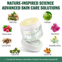 RoongDuuDll Wild Yam Cream for Hormone Balance, Natural Organic Wild Yam Cream for Menopause Relief, Hot Flashes & Night Sweat Decreased, Australia Dr. Barbara Recommended Formula Wild Yam Extract Cream for Women