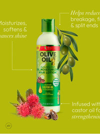 KEEP IN STYLE! Olive Oil Incredibly Rich Moisturizing Hair Lotion of ORS– Hydrating & Strengthening Hair Treatment w/Castor Oil, Heat Protection, Frizz Control, and Shine for Dry, Curly, Hair (Pack of 1)