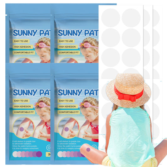 UV Stickers,spf Sunscreen Stickers,96PCS UV Detection Stickers,UV Patch,Waterproof Sun Cream Patches,Sun Stickers,Testing UV Intensity,Outdoor Sun Screen,Face & Arm,Sunscreen Dots for Boys & Girls