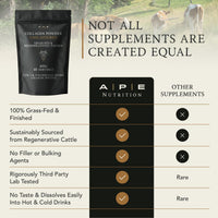 A | P | E APE Nutrition Collagen Powder Peptides 400g | 100% Grass-Fed Unflavoured Bovine | 40 Servings | Type 1 & 3 Ancestral High Protein Premium Supplement | for Women & Men Hair, Skin, Muscle & Nail Health