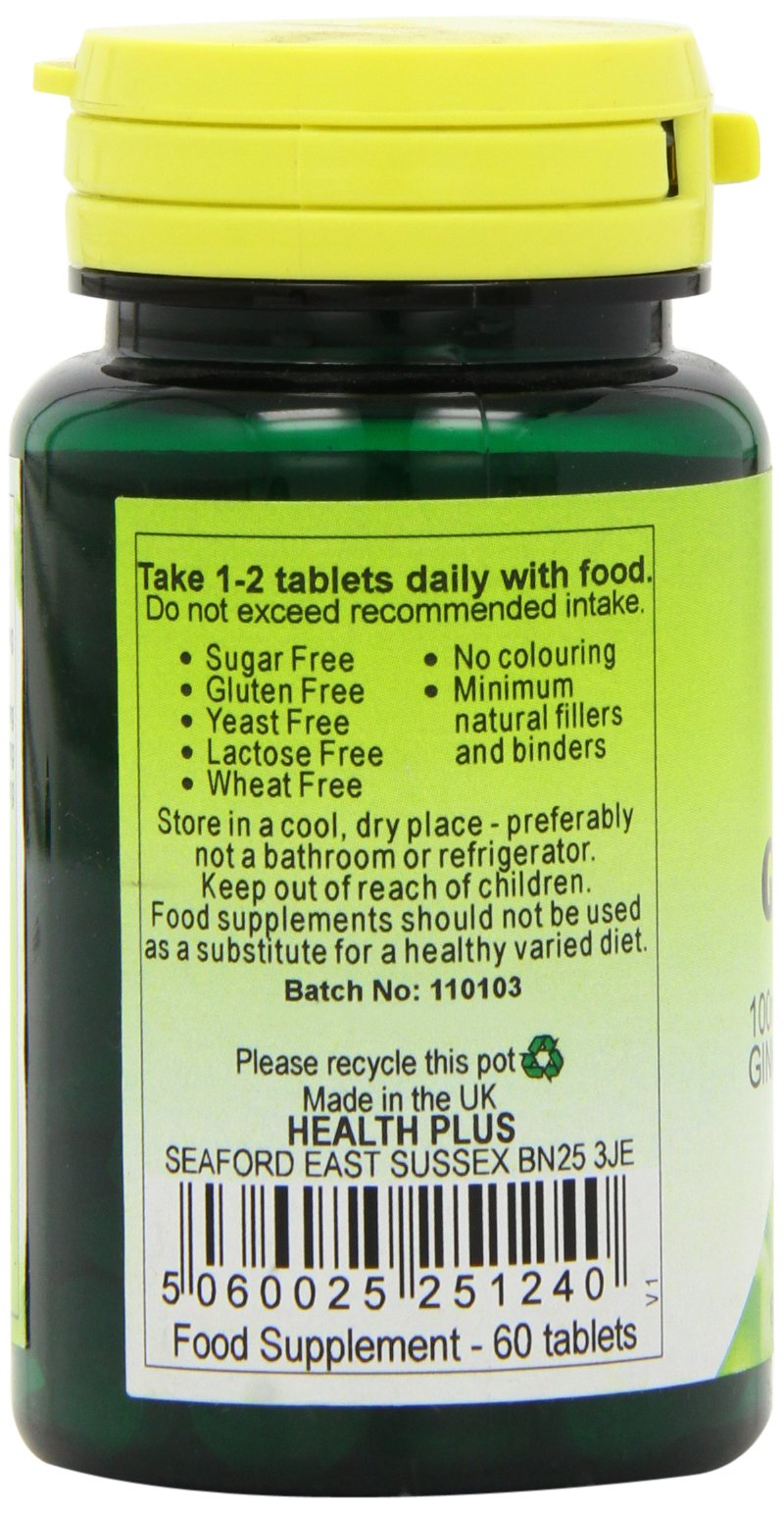 Health Plus Ginkgo 100 Memory Plant Supplement - 60 Tablets