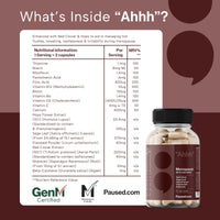 Paused Menopause Relief Tablets - 60 Capsules | All-in-One Formula, Vitamins, Calcium, Herbal Extracts | Hot Flash & Mood Relief | Energy & Joint Support | Stay Healthy, Happy & Productive