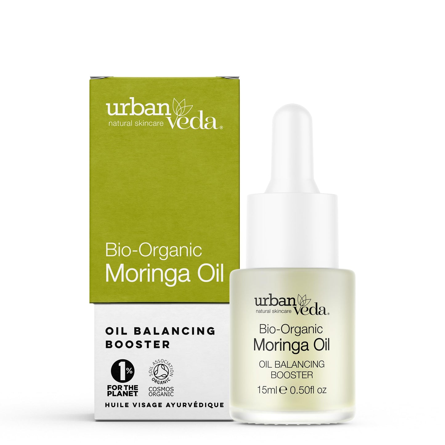 Urban Veda Bio Organic Moringa Oil | For Pimple & Acne Prone Skin| Oil Balancing Booster with Squalene | Vitamin A, B, C & E Bio Oil for Face | For Teens to Adults |Rejuvenates & Nourishes Skin | 15ML