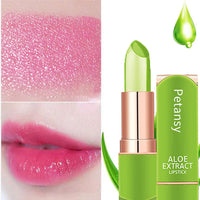 Petansy 3 Packs Aloe Vera Lipstick , Lips Moisturizer Long Lasting Nutritious Lip Balm Magic Temperature Color Change Lip Gloss-Set(A)