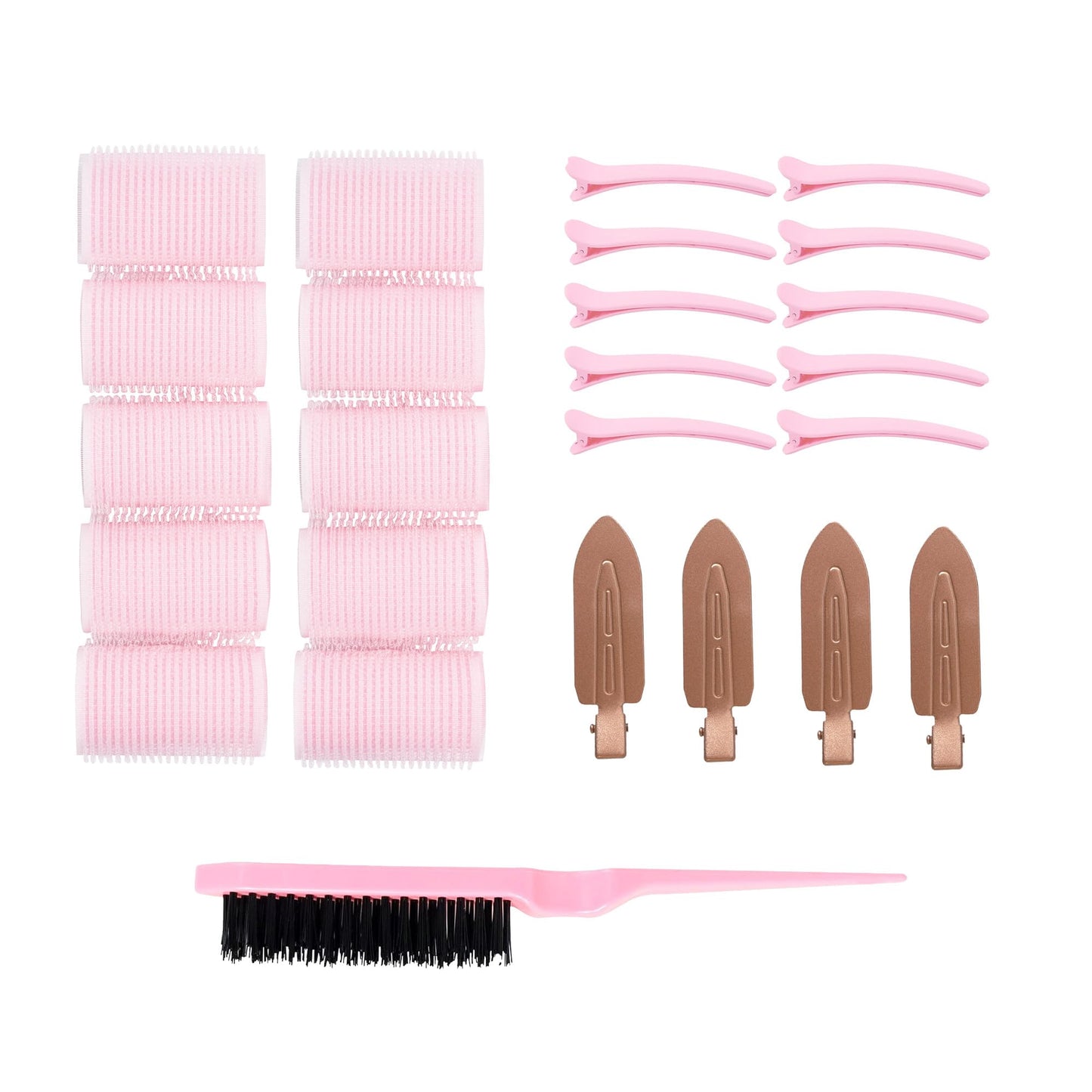 Holler & Glow Holler and Glow Best Blow Out Hair Styling 25-Piece Gift Set, Includes Velcro Rollers, Roller Clips, Creaseless Clips and Parting Comb