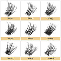 Higu clace HG Lash Extensions, 100pcs Cluster Eyelash Extensions, D Curl, mix 10-16mm, Thin Stem Lash Clusters, Soft and light Lashes, Reusable Makeup for Self-application, DIY at home (HHX07 Mix10-16mm)