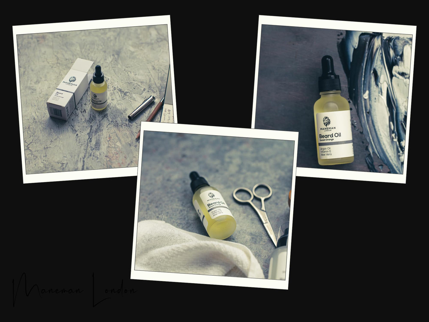 Maneman London Beard Oil | Vanilla | Non greasy | Moisturises and Conditions Beard |Natural and organic | Argan, Jojoba & Aloe Vera oil Vitamin e | Mens Gift (30mL) (Vanilla)