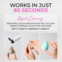 Isoclean ISOCLEAN Cosmetic Sponge Cleaner, Dissolves & Removes Makeup on Sponges, Blenders and Powder Puffs, Vegan Sanitizing Wash - 275ml
